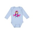 thumbnail image 1 of Inktastic Pilot Girl, Airplane, Plane, Flying, Brown Hair Girls Long Sleeve Baby Bodysuit, 1 of 5