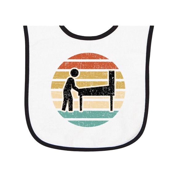 Inktastic Pinball Retro Arcade Game Baby Terry Cloth Bib