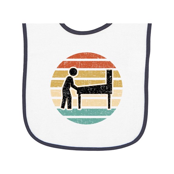 Inktastic Pinball Retro Arcade Game Baby Terry Cloth Bib