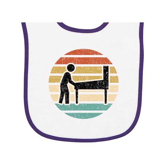 Inktastic Pinball Retro Arcade Game Baby Terry Cloth Bib