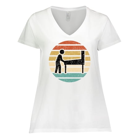 Inktastic Pinball Retro Arcade Game Women's Plus Size V-Neck T-Shirt