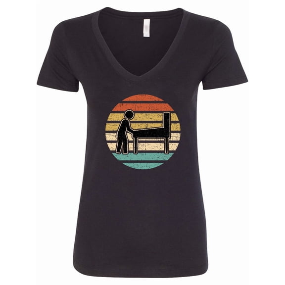 Inktastic Pinball Retro Arcade Game Women's V-Neck T-Shirt