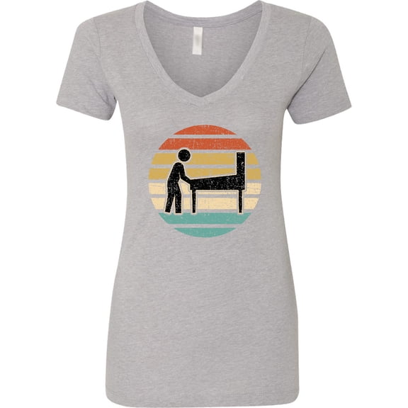 Inktastic Pinball Retro Arcade Game Women's V-Neck T-Shirt