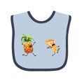 thumbnail image 1 of Inktastic Pineapple Chasing Pizza Boys or Girls Baby Bib, 1 of 4