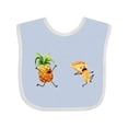 thumbnail image 1 of Inktastic Pineapple Chasing Pizza Boys or Girls Baby Bib, 1 of 4