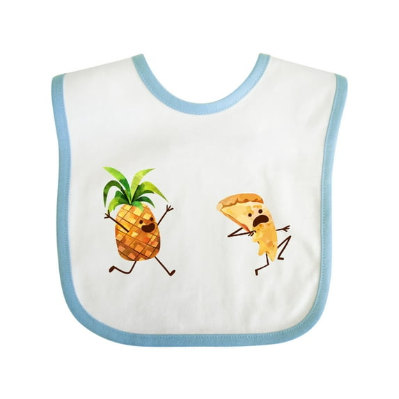 Inktastic Pineapple Chasing Pizza Boys or Girls Baby Bib