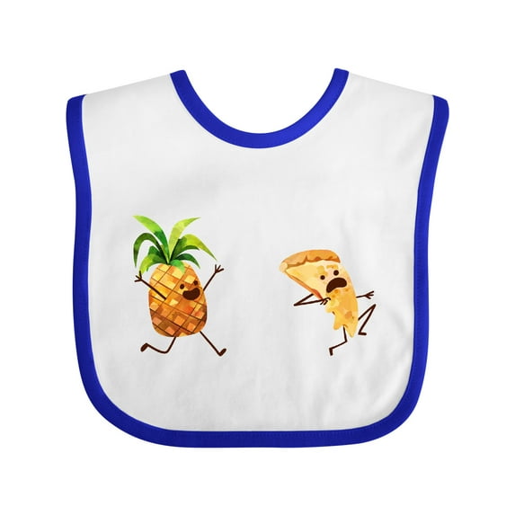 Inktastic Pineapple Chasing Pizza Boys or Girls Baby Bib