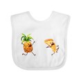 thumbnail image 1 of Inktastic Pineapple Chasing Pizza Boys or Girls Baby Bib, 1 of 4
