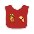 thumbnail image 1 of Inktastic Pineapple Chasing Pizza Boys or Girls Baby Bib, 1 of 4