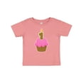 thumbnail image 1 of Inktastic Pink 1st Birthday Cupcake Girls Baby T-Shirt, 1 of 5