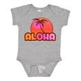 thumbnail image 1 of Inktastic Pink Aloha Palm Girls Baby Bodysuit, 1 of 5