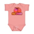 thumbnail image 1 of Inktastic Pink Aloha Palm Girls Baby Bodysuit, 1 of 5