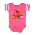 thumbnail image 1 of Inktastic Pink Aloha Palm Girls Baby Bodysuit, 1 of 5