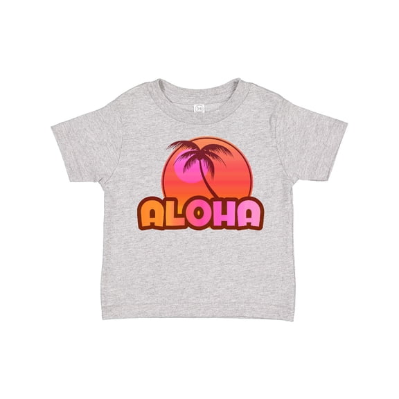 Inktastic Pink Aloha Palm Girls Toddler T-Shirt