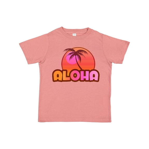 Inktastic Pink Aloha Palm Girls Toddler T-Shirt