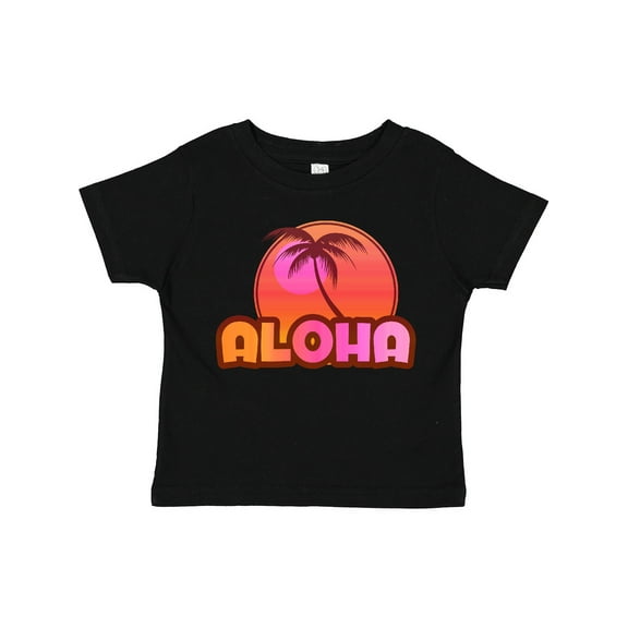 Inktastic Pink Aloha Palm Girls Toddler T-Shirt
