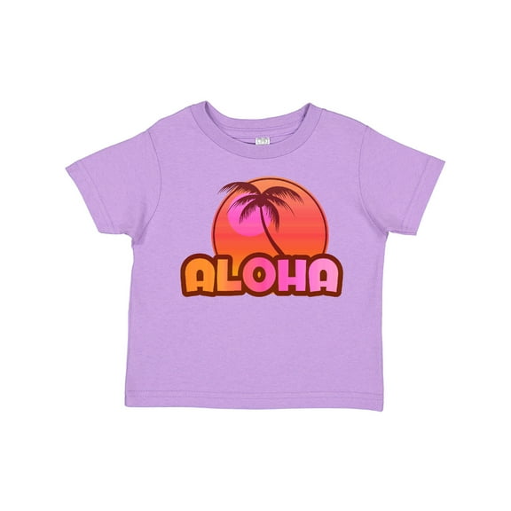 Inktastic Pink Aloha Palm Girls Toddler T-Shirt