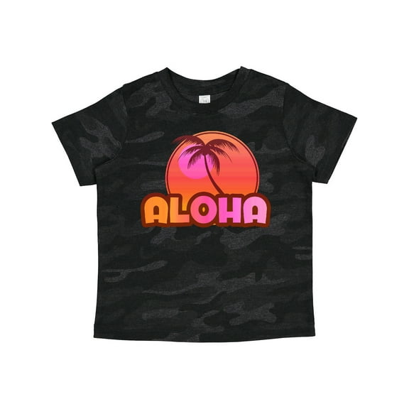 Inktastic Pink Aloha Palm Girls Toddler T-Shirt