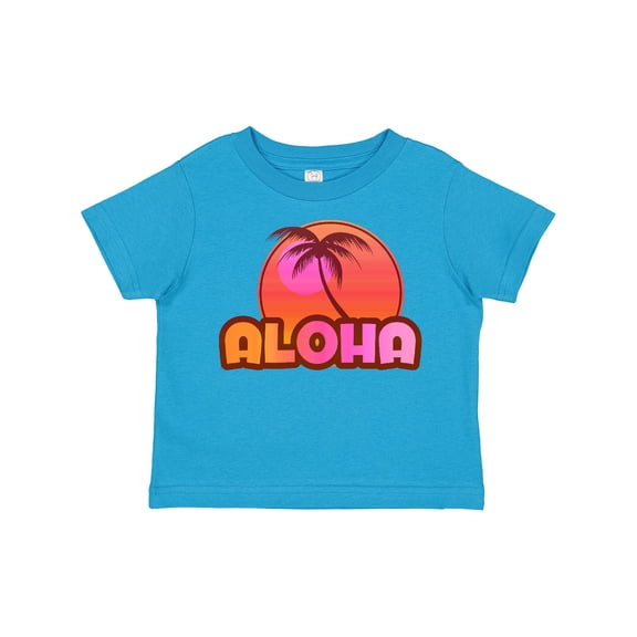 Inktastic Pink Aloha Palm Girls Toddler T-Shirt