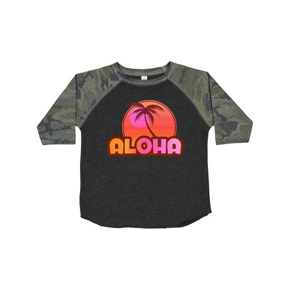 Inktastic Pink Aloha Palm Girls Toddler T-Shirt