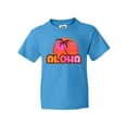 thumbnail image 1 of Inktastic Pink Aloha Palm Youth T-Shirt, 1 of 5