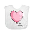 thumbnail image 1 of Inktastic Pink Balloon Heart Boys or Girls Baby Bib, 1 of 4