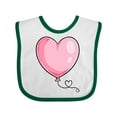 thumbnail image 1 of Inktastic Pink Balloon Heart Boys or Girls Baby Bib, 1 of 4