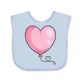 thumbnail image 1 of Inktastic Pink Balloon Heart Boys or Girls Baby Bib, 1 of 4
