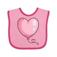 thumbnail image 1 of Inktastic Pink Balloon Heart Boys or Girls Baby Bib, 1 of 4