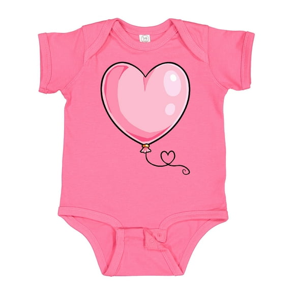Inktastic Pink Balloon Heart Boys or Girls Baby Bodysuit