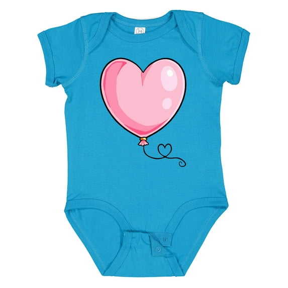 Inktastic Pink Balloon Heart Boys or Girls Baby Bodysuit