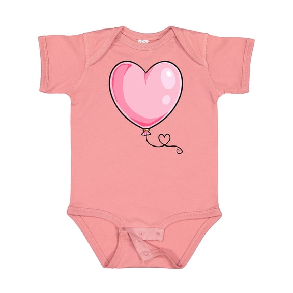 Inktastic Pink Balloon Heart Boys or Girls Baby Bodysuit