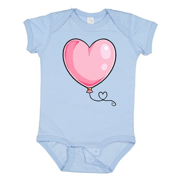 Inktastic Pink Balloon Heart Boys or Girls Baby Bodysuit