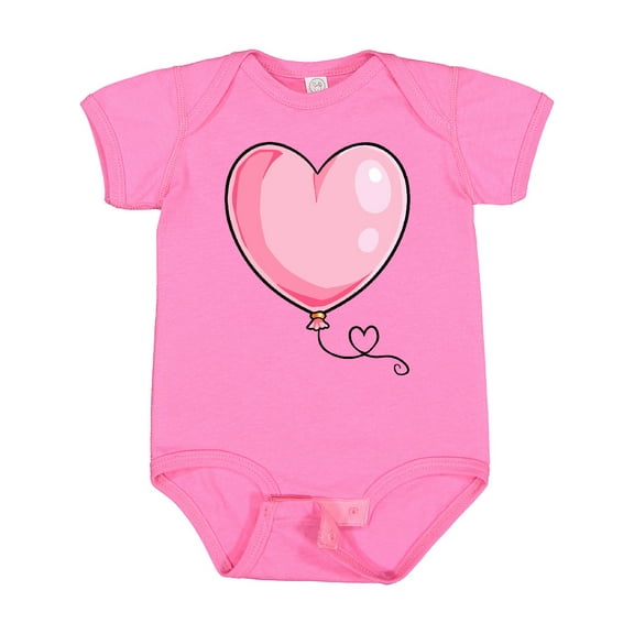 Inktastic Pink Balloon Heart Boys or Girls Baby Bodysuit