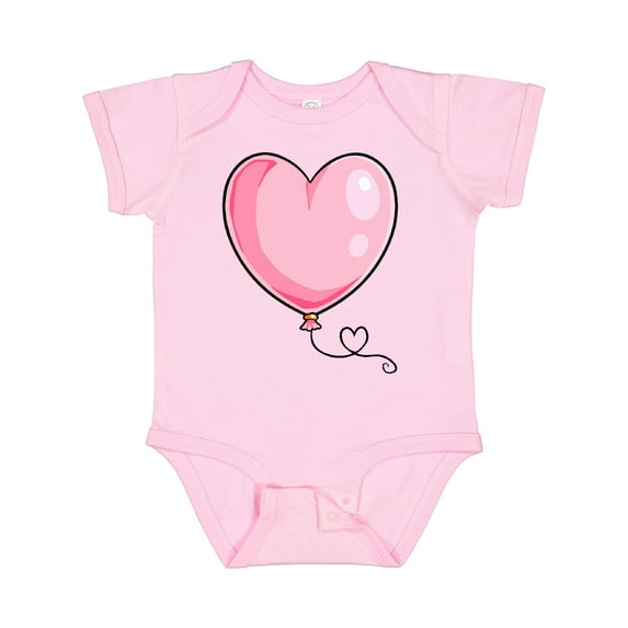 Inktastic Pink Balloon Heart Boys or Girls Baby Bodysuit
