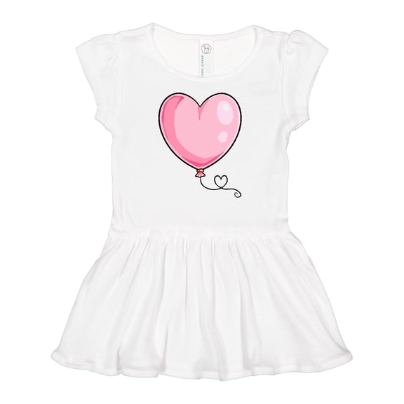 Inktastic Pink Balloon Heart Girls Baby Dress