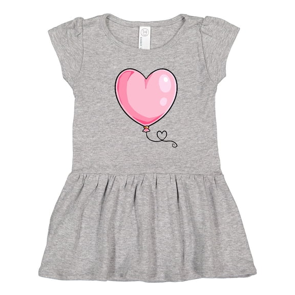 Inktastic Pink Balloon Heart Girls Toddler Dress