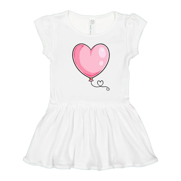 Inktastic Pink Balloon Heart Girls Toddler Dress