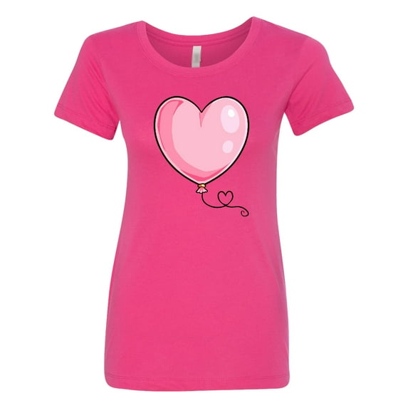 Inktastic Pink Balloon Heart Women's T-Shirt