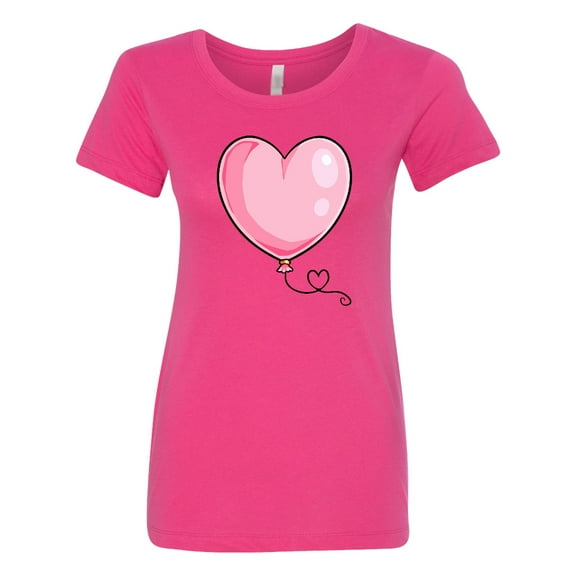 Inktastic Pink Balloon Heart Women's T-Shirt