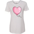 thumbnail image 1 of Inktastic Pink Balloon Heart Women's T-Shirt, 1 of 5