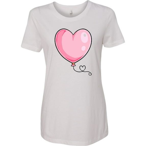 Inktastic Pink Balloon Heart Women's T-Shirt