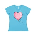 thumbnail image 1 of Inktastic Pink Balloon Heart Women's V-Neck T-Shirt, 1 of 5