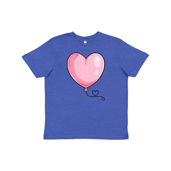 Inktastic Pink Balloon Heart Youth T-Shirt
