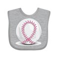 thumbnail image 1 of Inktastic Pink Breast Cancer Ribbon Baseba Boys or Girls Baby Bib, 1 of 4