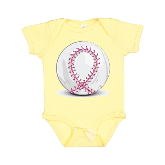 Inktastic Pink Breast Cancer Ribbon Baseba Boys or Girls Baby Bodysuit