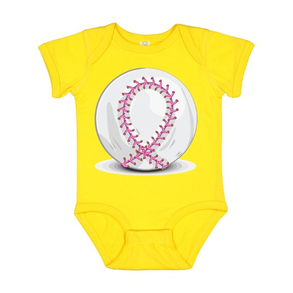 Inktastic Pink Breast Cancer Ribbon Baseba Boys or Girls Baby Bodysuit