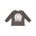 thumbnail image 1 of Inktastic Pink Breast Cancer Ribbon Baseball Boys or Girls Long Sleeve Toddler T-Shirt, 1 of 5