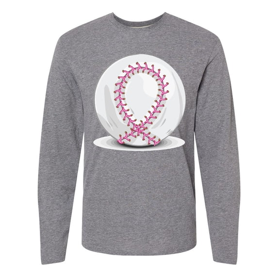 Inktastic Pink Breast Cancer Ribbon Baseba Long Sleeve T-Shirt