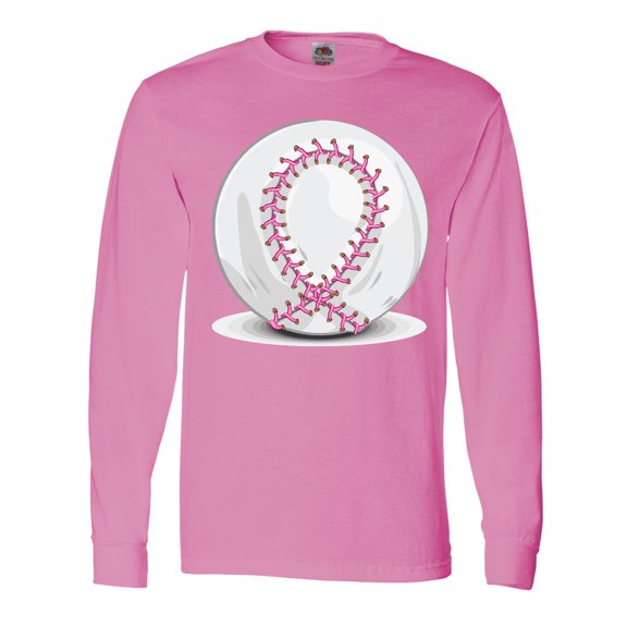 Inktastic Pink Breast Cancer Ribbon Baseba Long Sleeve T-Shirt